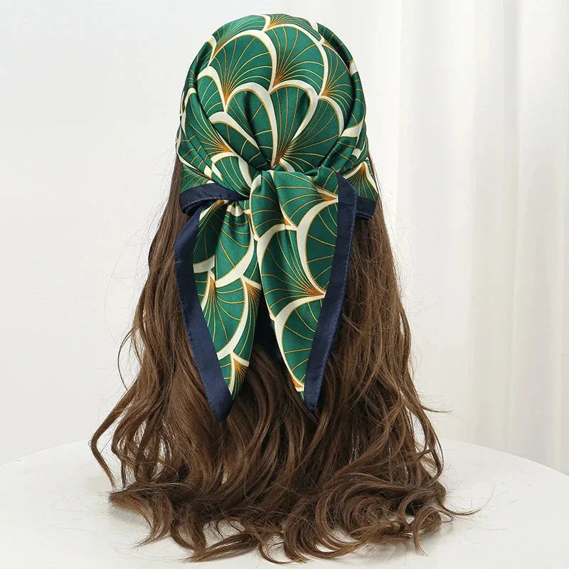 Luxury Satin Silk Square Scarf – Shawl, Hijab & Fashion Wrap 2023
