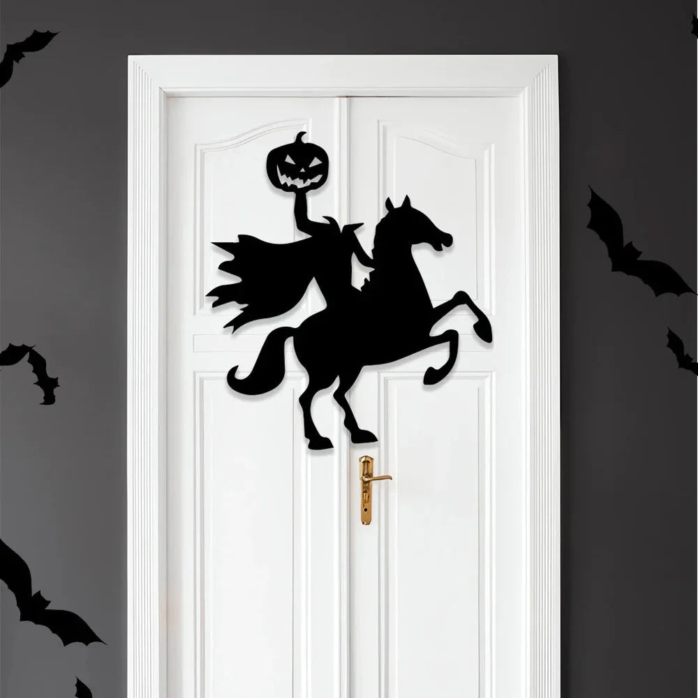 Halloween Door & Window Stickers - Skeleton Hands, Pumpkins, Ghosts, and Witch Hat Decor