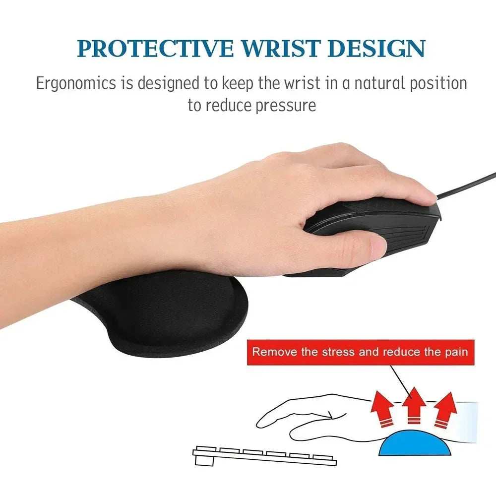 Memory Foam Wrist Rest Kit - Ergonomic Support for Keyboard & Mouse