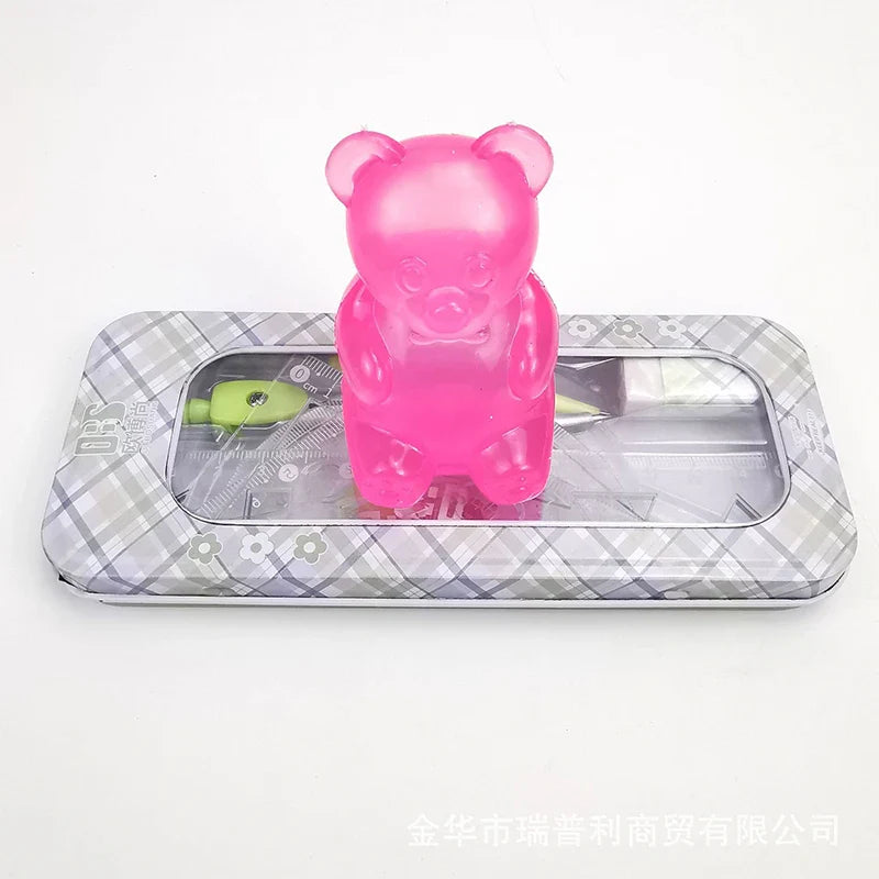 Cute Bear Squishy Toy | Soft TPR Stress Relief Fidget Cube