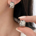925 Sterling Silver Lucky Character Hollowed Out Cloud Earring for Women Ethnic Retro Jewelry Gift
