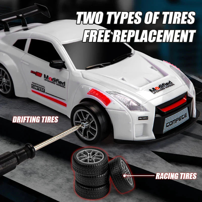 4WD Remote Control Drift Car - 1:24 Scale High-Speed Racing Car, 2.4G Radio, 20KM/H Mini RC Car for Boys & Teens