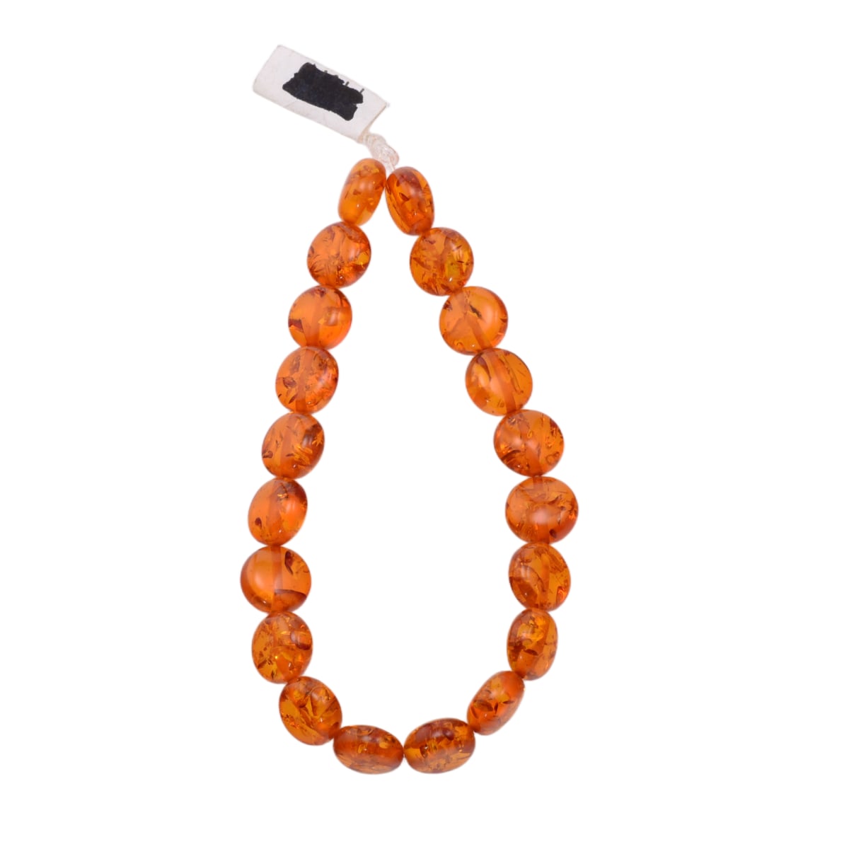 Baltic Amber Resin Coin Beads 10x6mm - Warm Honey Orange Strand