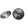 Swarovski Crystal 1122 Rivoli Silver Night 10.5mm - Faceted Round Stone