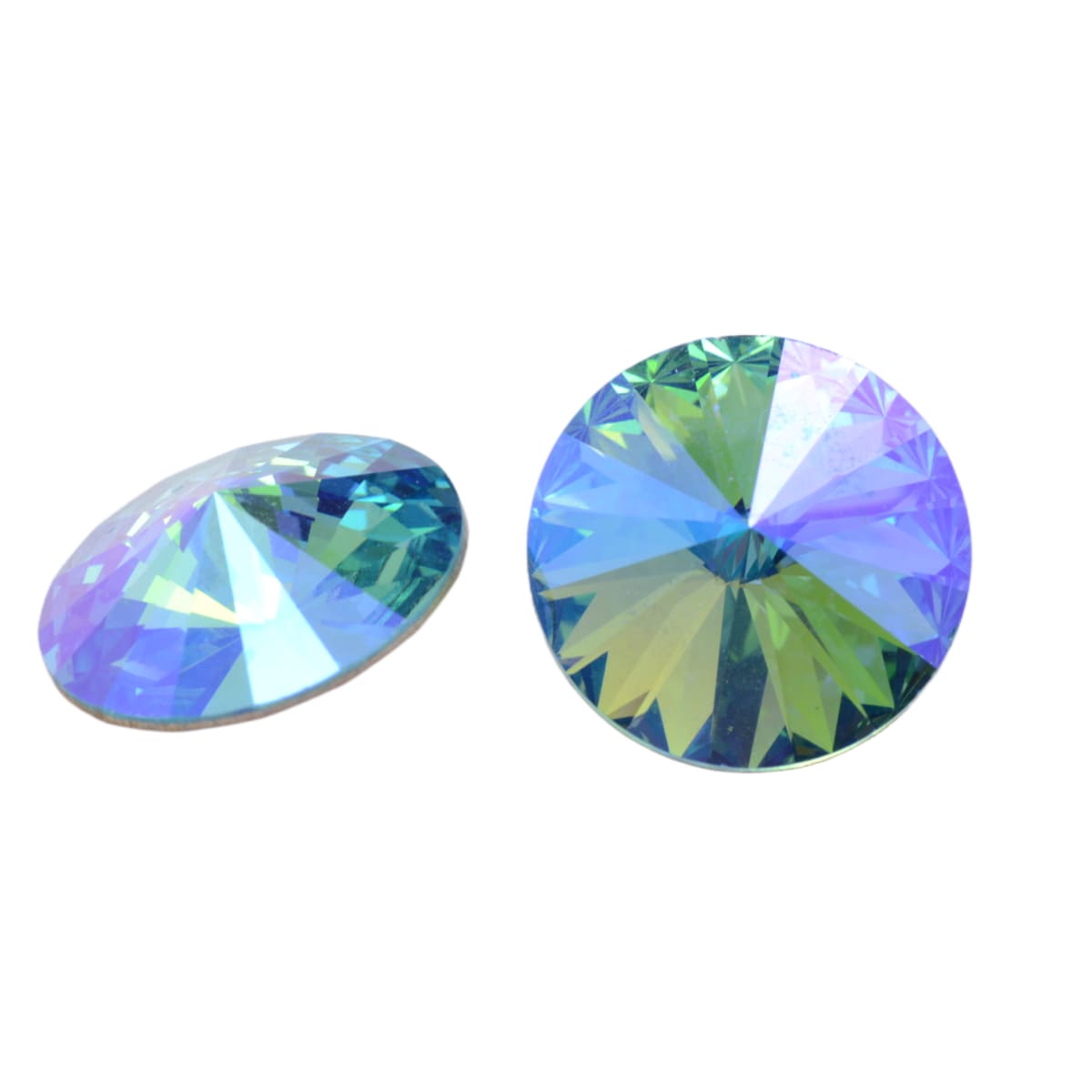 Swarovski 1122 Round Rivoli Crystal 16mm Electric Ocean - Discontinued Austrian Crystal