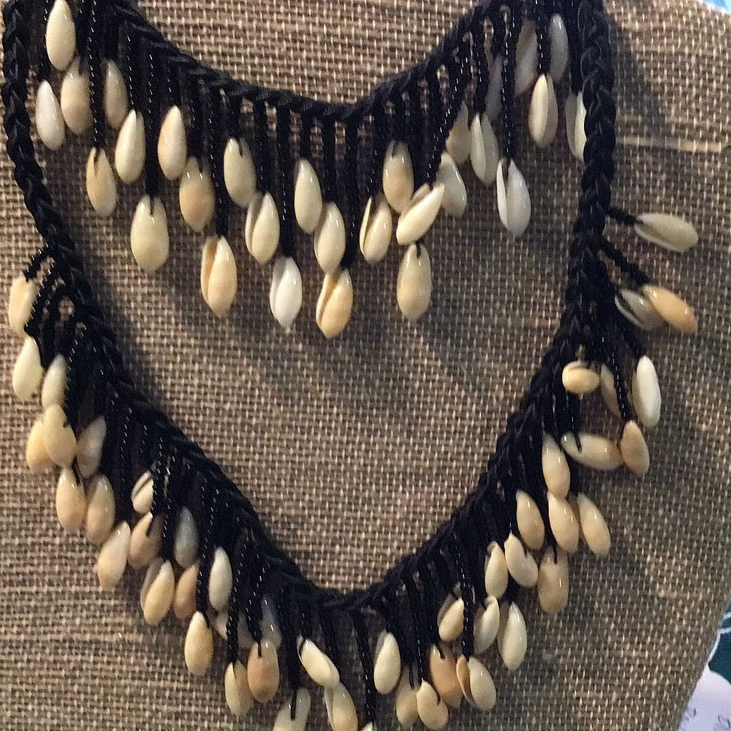 Beaded Rice Shell Necklace and Bracelet