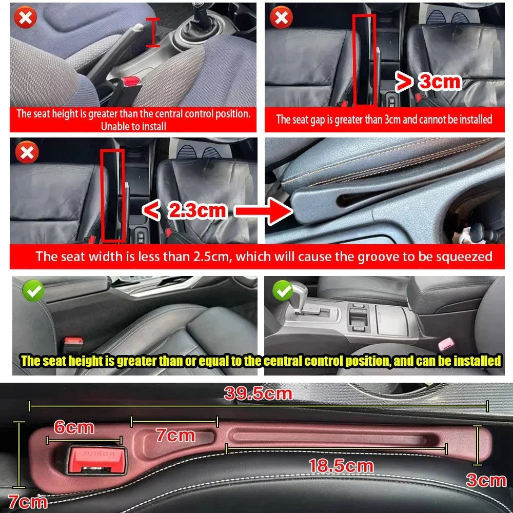 Car Seat Gap Filler | Crevice Storage Organizer for Cars