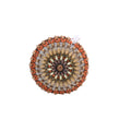Handcrafted Beaded Tape Measure 150cm Orange Brown Gold - Functional Sewing Tool