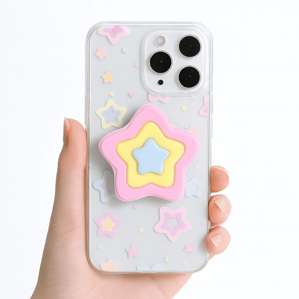 3D Star Magnetic Phone Grip | Foldable Ring Holder and Kickstand