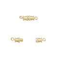 Gold Plated Barrel Screw Clasp 16mm - Base Metal Jewelry Findings