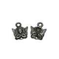 Antique Silver Pewter Praying Angel Charms 15mm - USA Made Religious Pendant