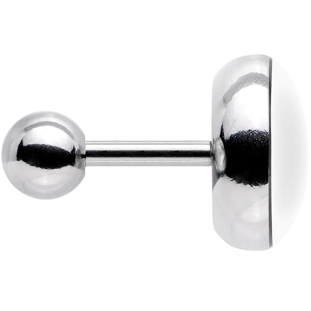 16G 1/4 Black White Owl Tragus Cartilage Earring