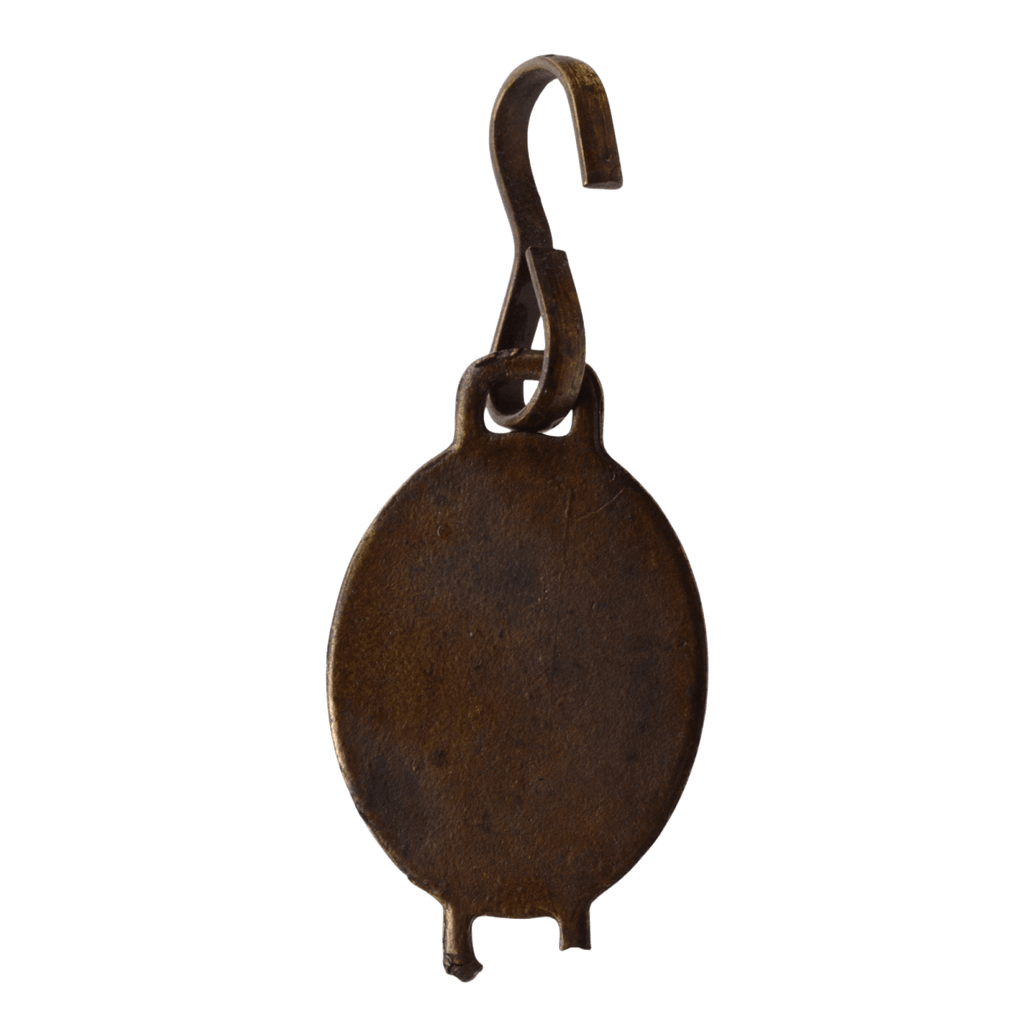 Amber Faceted Glass Stone Pendant in Antiqued Bronze Setting - 20x48mm