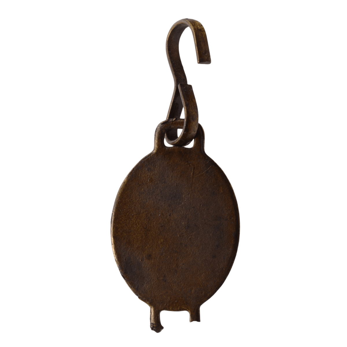 Amber Faceted Glass Stone Pendant in Antiqued Bronze Setting - 20x48mm
