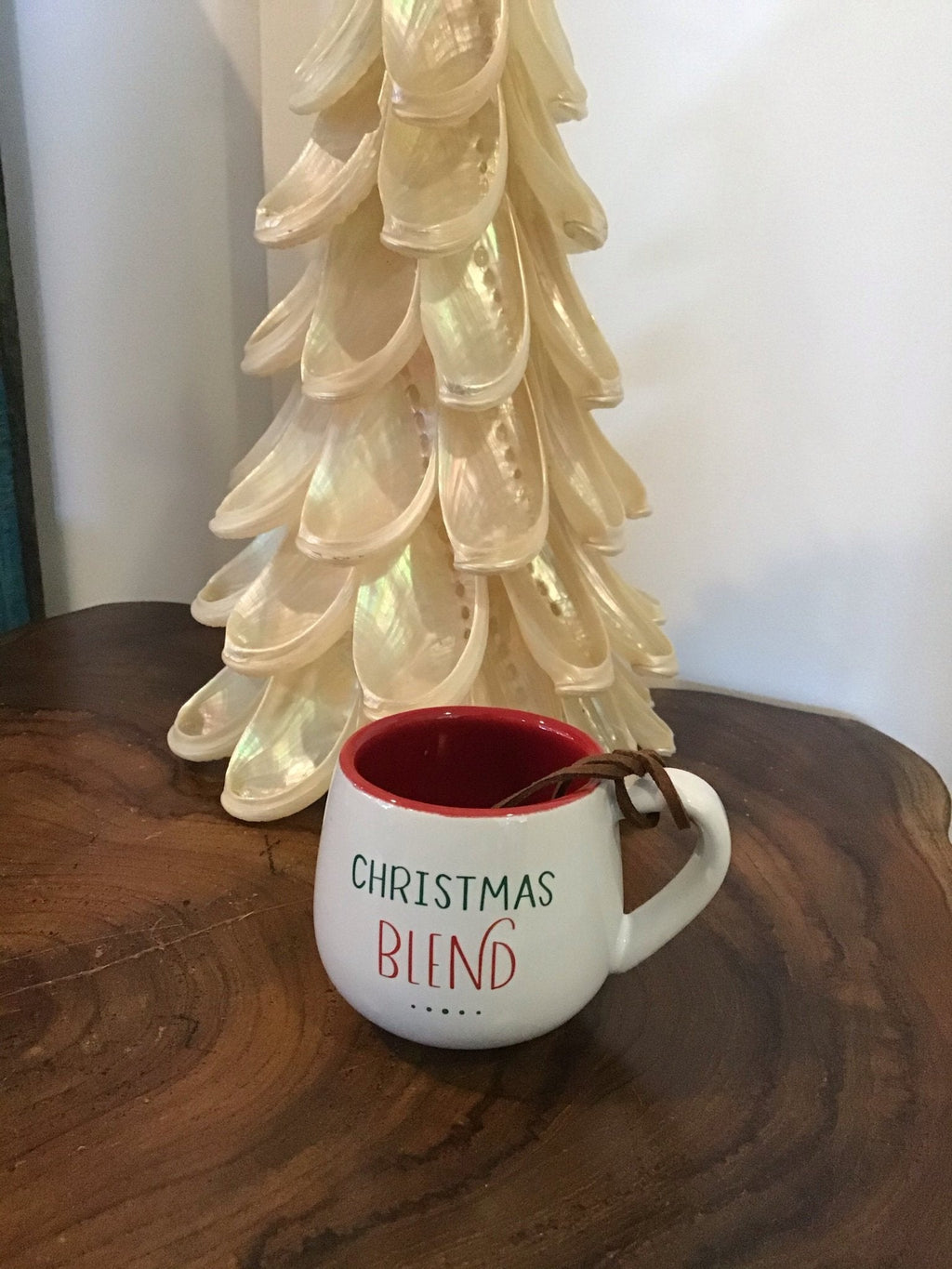 Holiday Mini Coffee Pod Mug - White w/ Red Interior