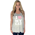 I Love My Cat Tank Top - Gray