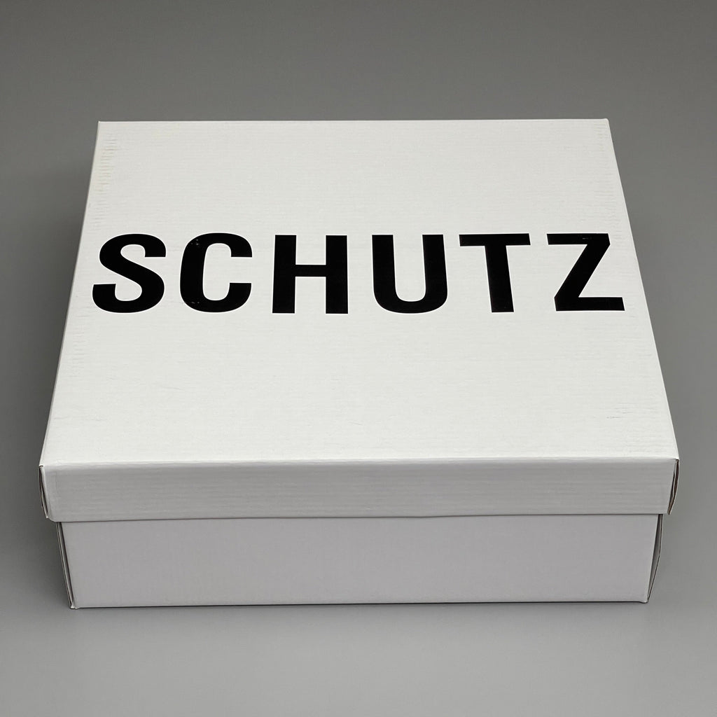 SCHUTZ Keefa Casual Women's Leather Sandal Black Platform 4" Heel Shoes Sz 9B (New)