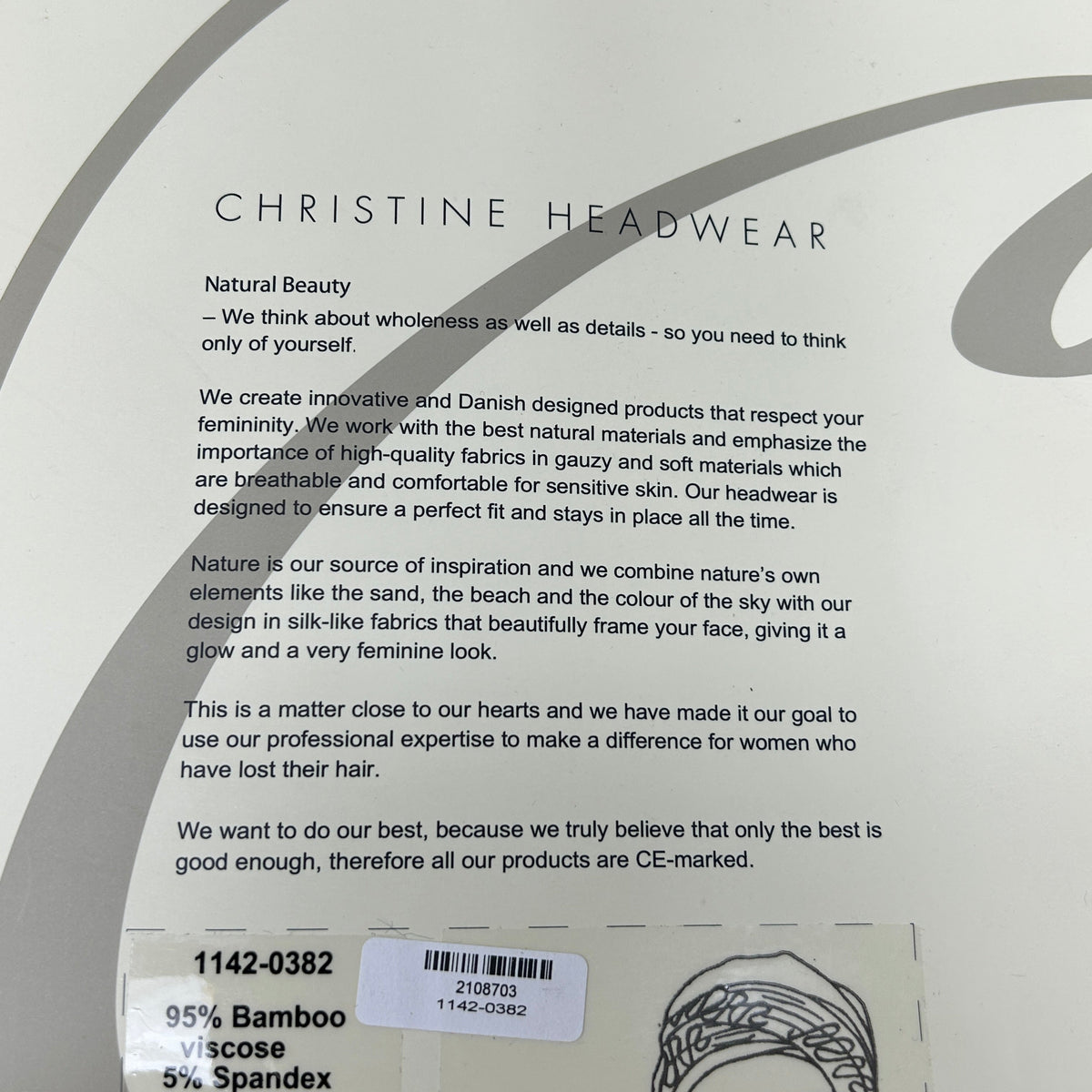 CHRISTINE HEADWEAR Mudita Long Scarf Dark Blue 1142-0382 (New)