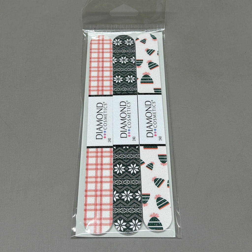 DIAMOND COSMETICS 12 Packs of 3! Holiday Nail Files Multiple Prints 85386DT (New)