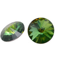Swarovski Crystal 1122 Round Rivoli 18mm Olivine Green - Individual Stone