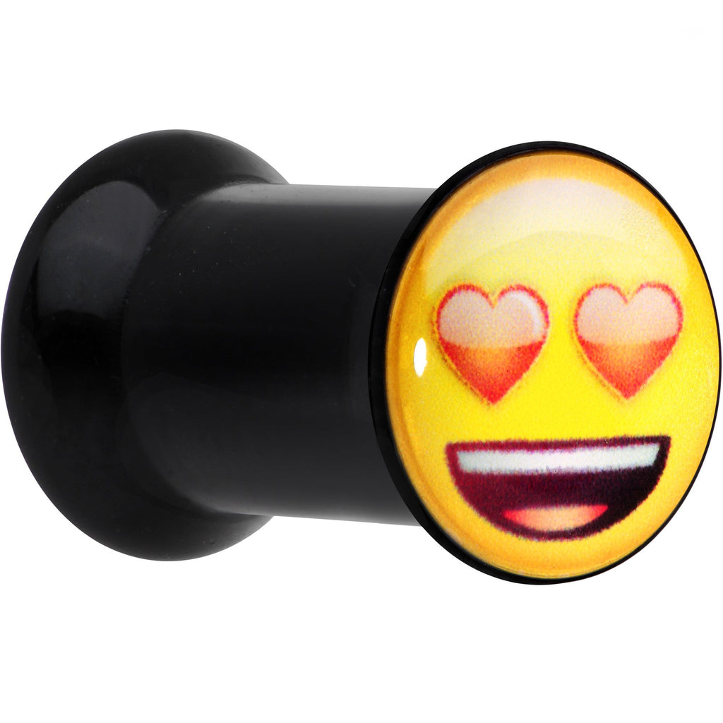 2G Licensed Heart Eyes emoji Acrylic Double Flare Plug Set