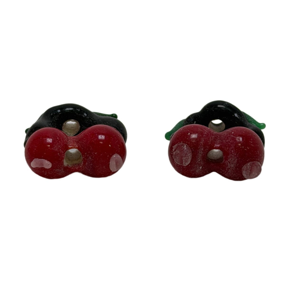 Lampwork Glass Cherry Bead - Red Fruit Design 18mm - Handcrafted Art Glass
