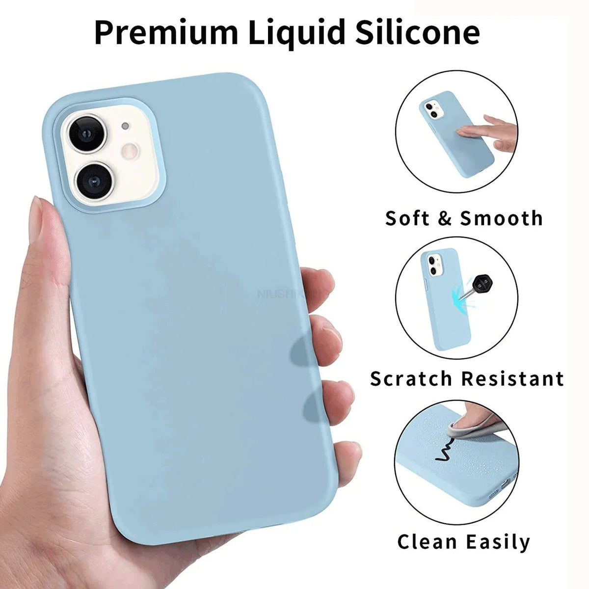 Liquid Silicone Phone Case | Full Coverage Protective Cover for iPhone 7 to 16 Series
