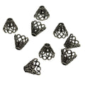 Sterling Silver Filigree Cone Bead Caps 10x13mm - Ornate Jewelry Making Findings