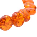 Baltic Amber Resin Coin Beads 10x6mm - Warm Honey Orange Strand