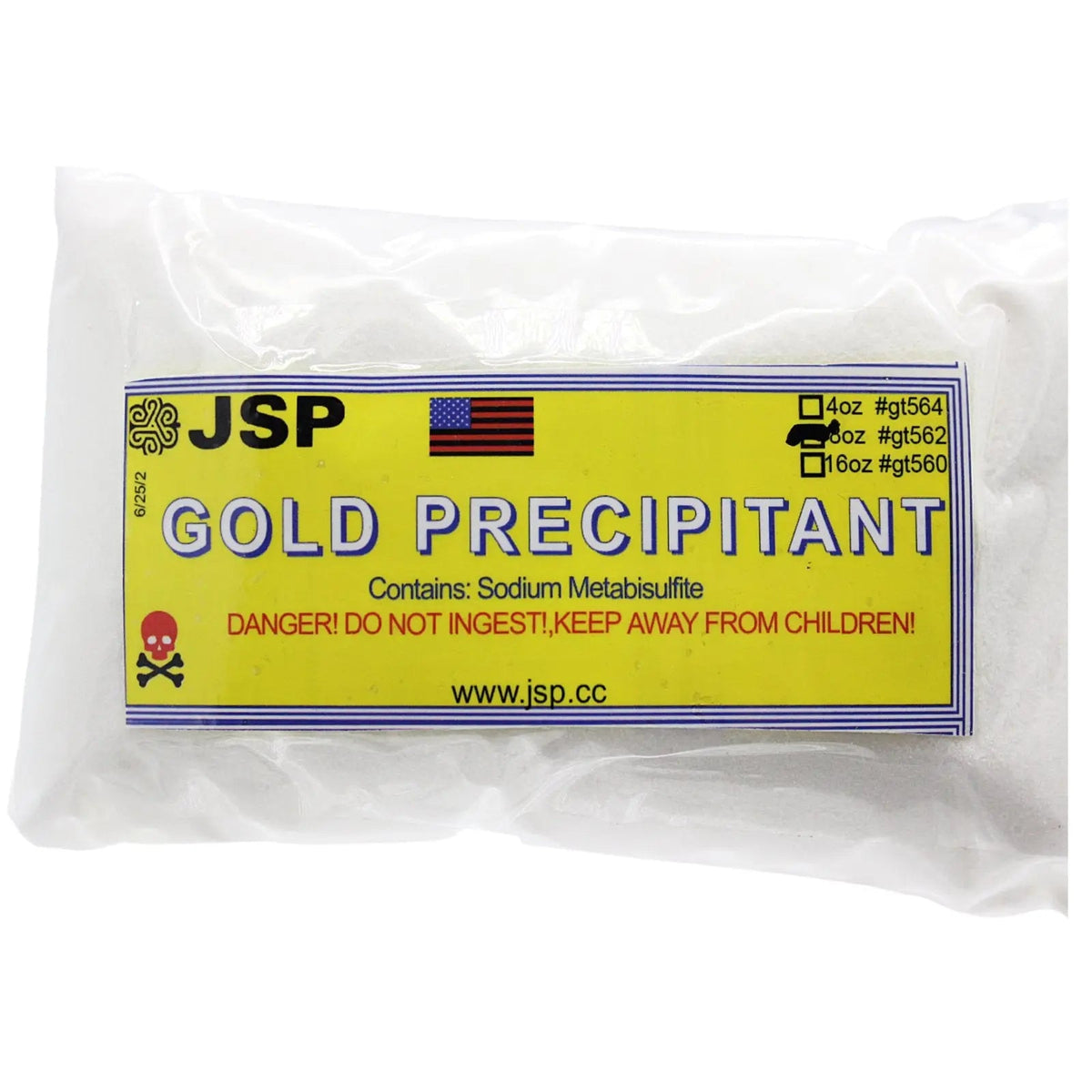 JSP Gold Precipitant 8 oz Refining & Recovery Test Acid Aqua Regia Metals SMB Pyrosulfite