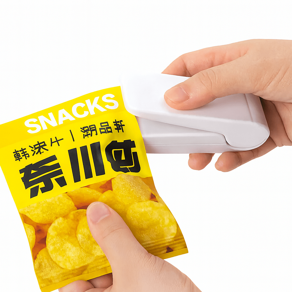 Mini Handy Portable Bag Heat Sealer | Battery-Operated Plastic Bag Resealer for Kitchen Storage