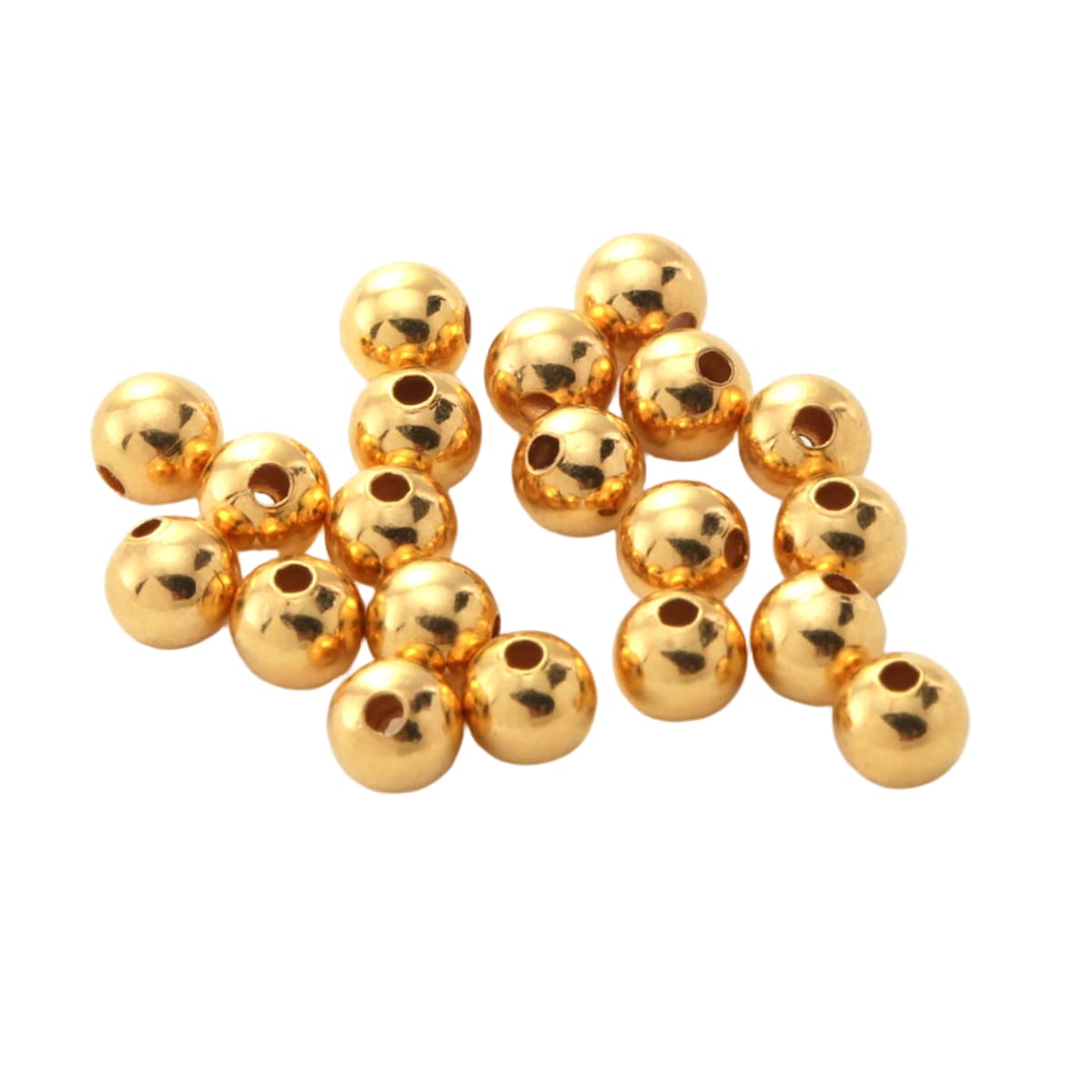 4mm Elector-Plated Round Beads - Multiple Colors Base Metal Spacer Beads - Sold Individually