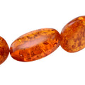 Baltic Amber Resin Oval Beads 14x10mm - Honey Golden Orange Strand