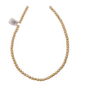 Imitation Golden South Sea Pearl Strand 6mm Round Beads 15.5 Inch Length