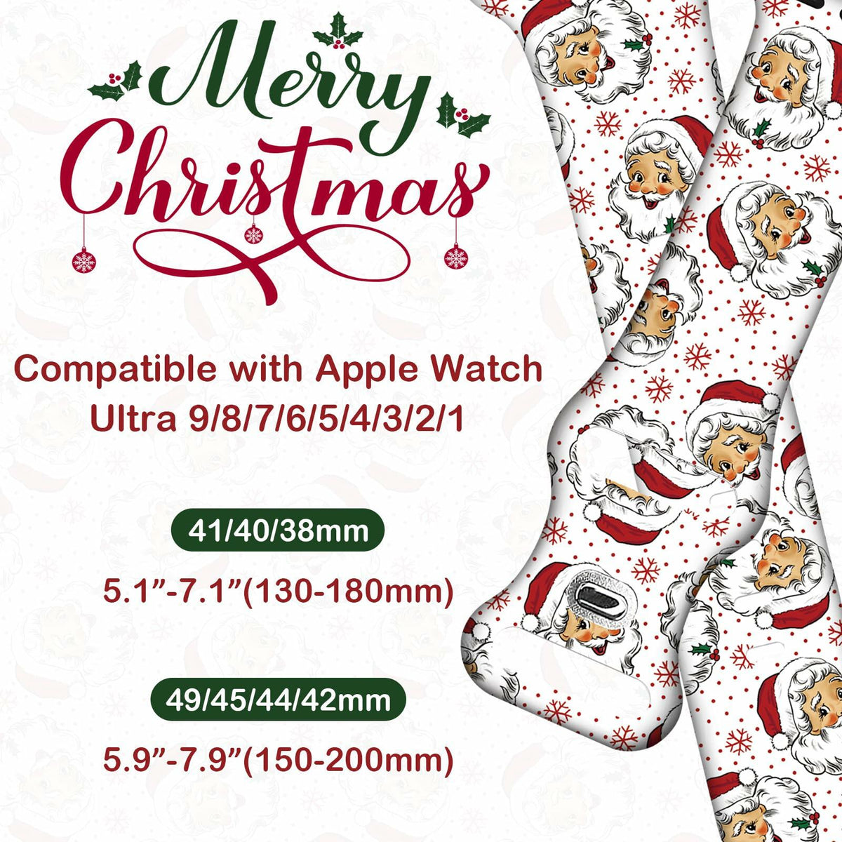 Holiday Watch Band for Apple Watch – Xmas/Halloween, All Sizes, Series 3–10