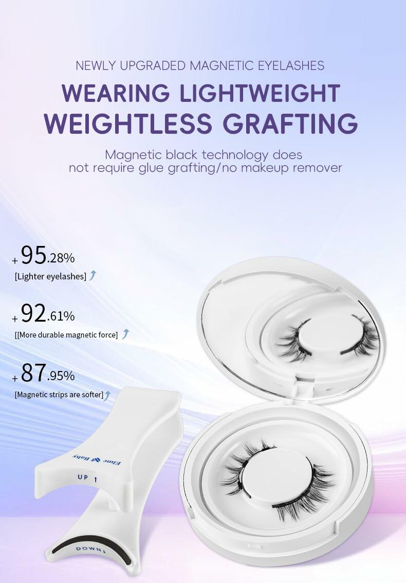 G17 Dual 3D Magnetic False Eyelashes Kit Reusable No Glue Extension