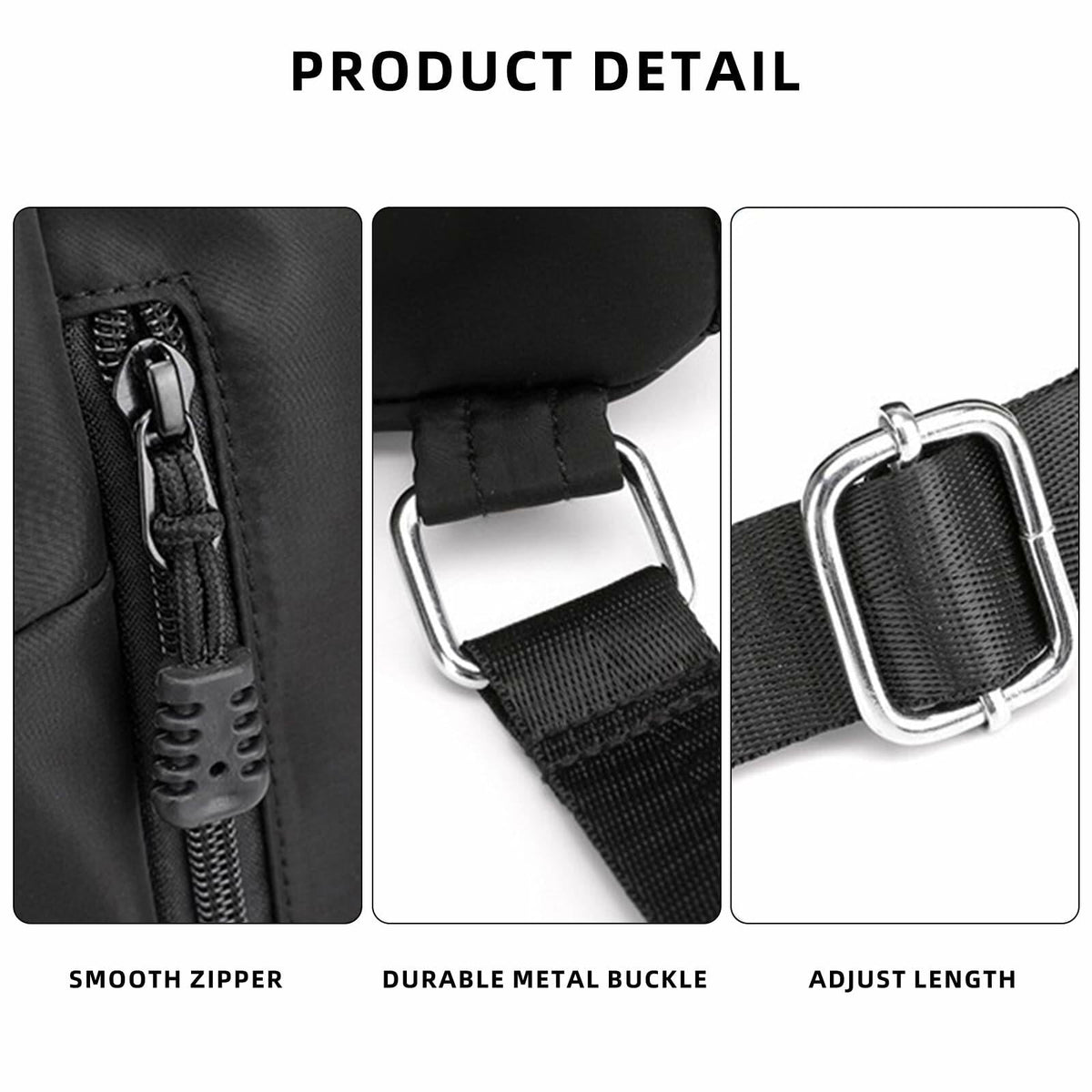Sofanler Drawstring Backpack Gym Bag with Shoes Compartment Black