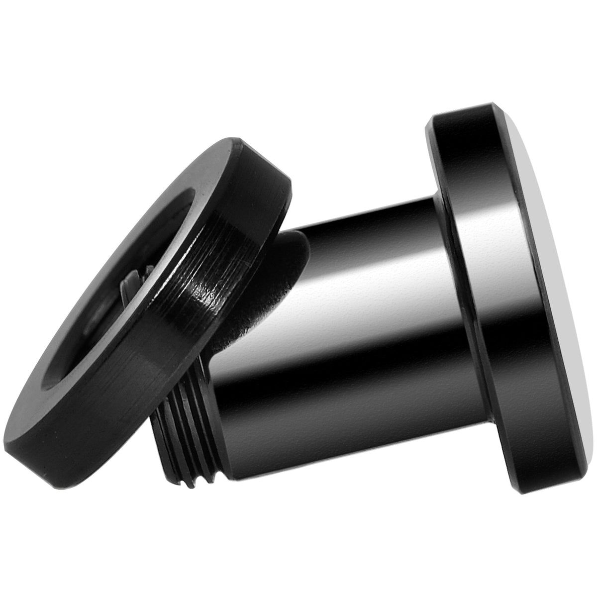 Pink Grenade Black Anodized Screw Fit Plug Set 2G