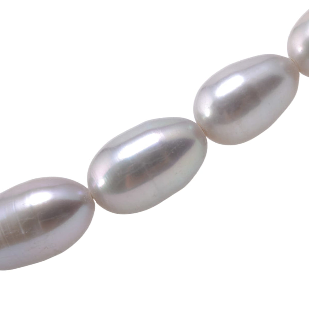 Grey Freshwater Oval Pearl Strand 14.5 Inches - Natural Cultured Pearls