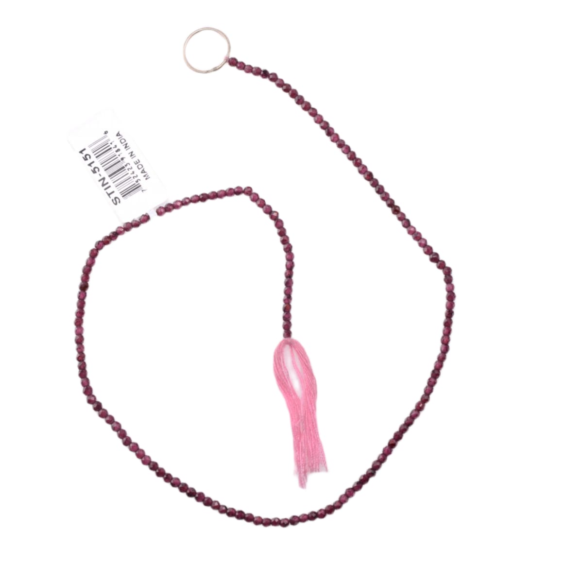 Rhodolite Garnet Faceted Round Bead Strand - Natural Gemstone 12.5 Inches
