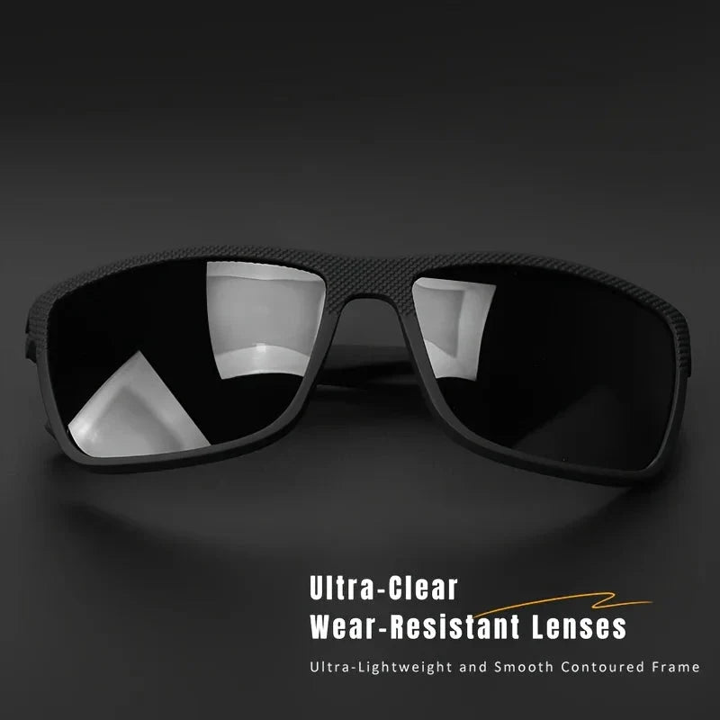 Polarized Square Sunglasses | UV Protection Mirror Coated Sport Shades for Driving, Fishing, and Travel
