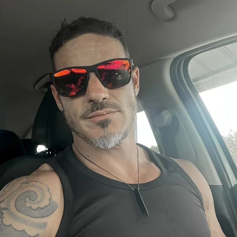 Polarized Square Sunglasses | UV Protection Mirror Coated Sport Shades for Driving, Fishing, and Travel