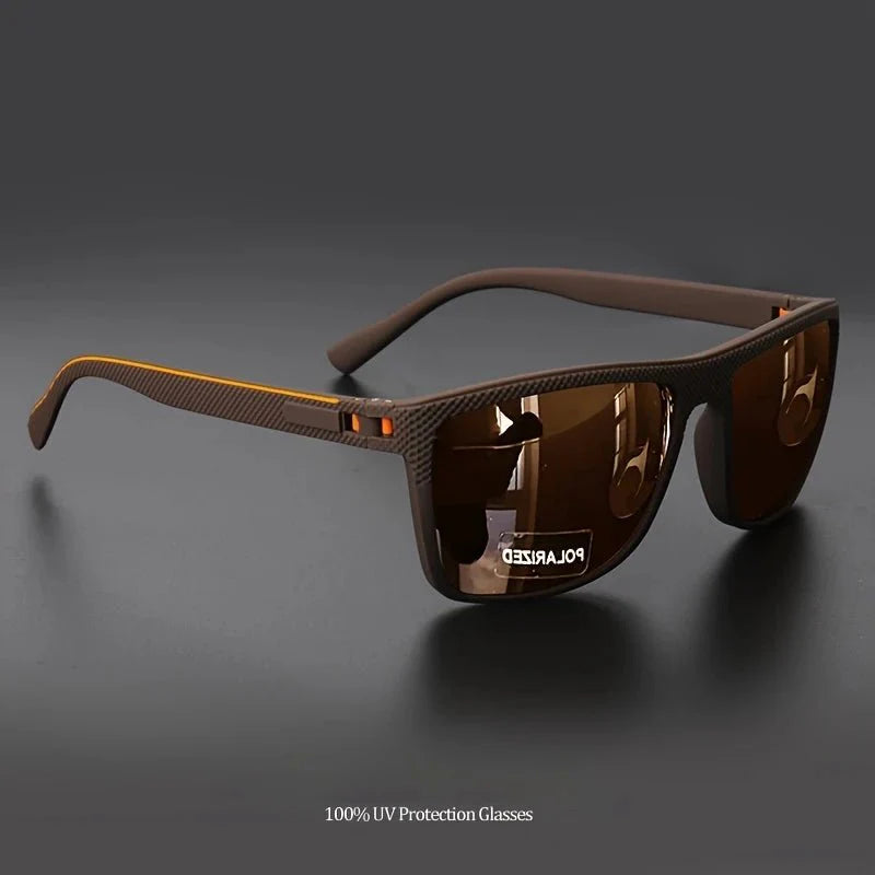 Polarized Square Sunglasses | UV Protection Mirror Coated Sport Shades for Driving, Fishing, and Travel