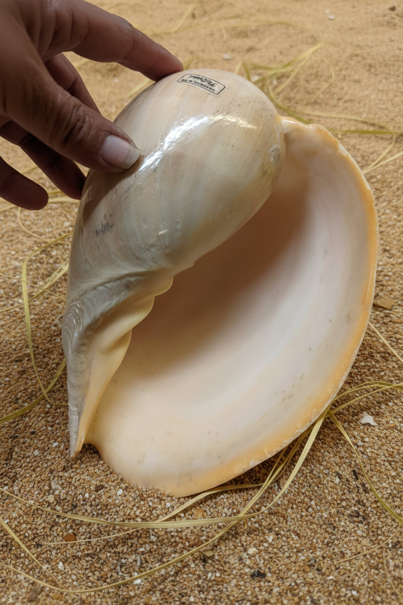 Polished Crowned Baler Melon Shell VOLUTA DIADEMA