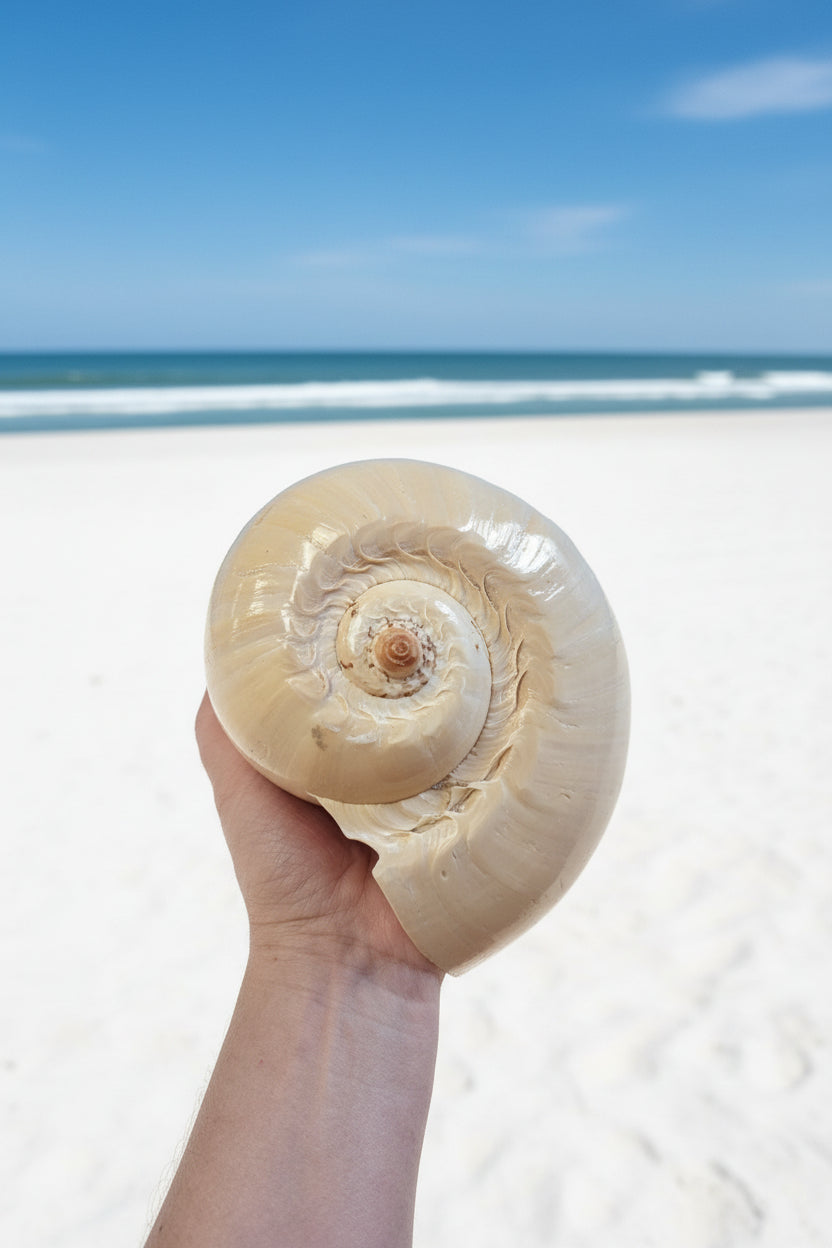 Polished Crowned Baler Melon Shell VOLUTA DIADEMA