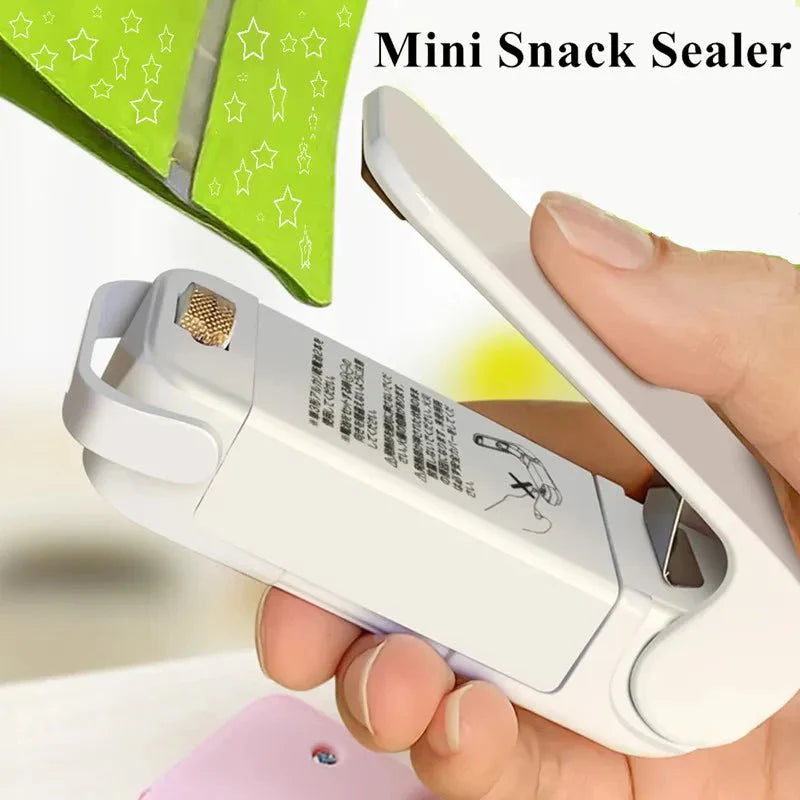 Mini Handy Portable Bag Heat Sealer | Battery-Operated Plastic Bag Resealer for Kitchen Storage