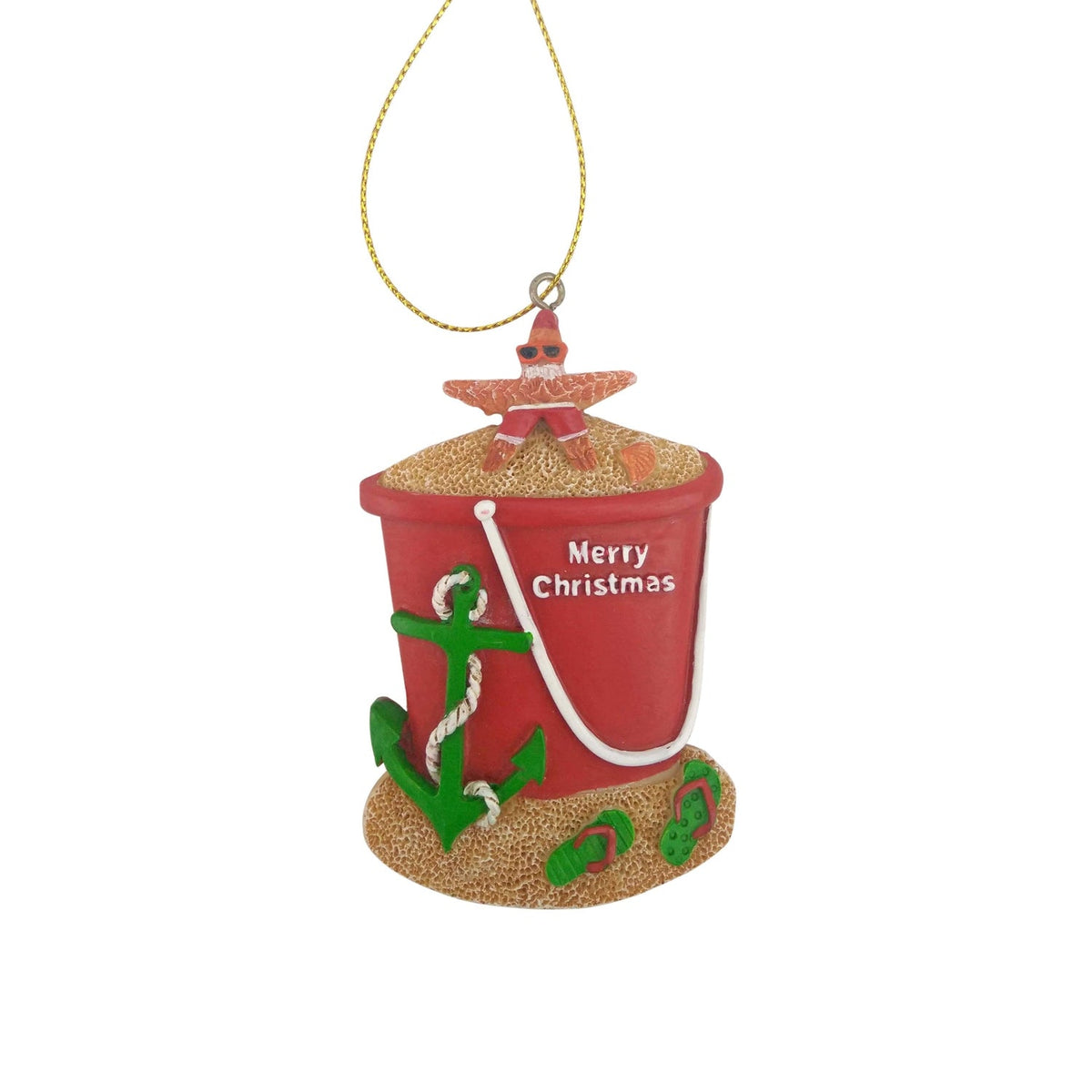 Red Beach Pail Christmas Ornament