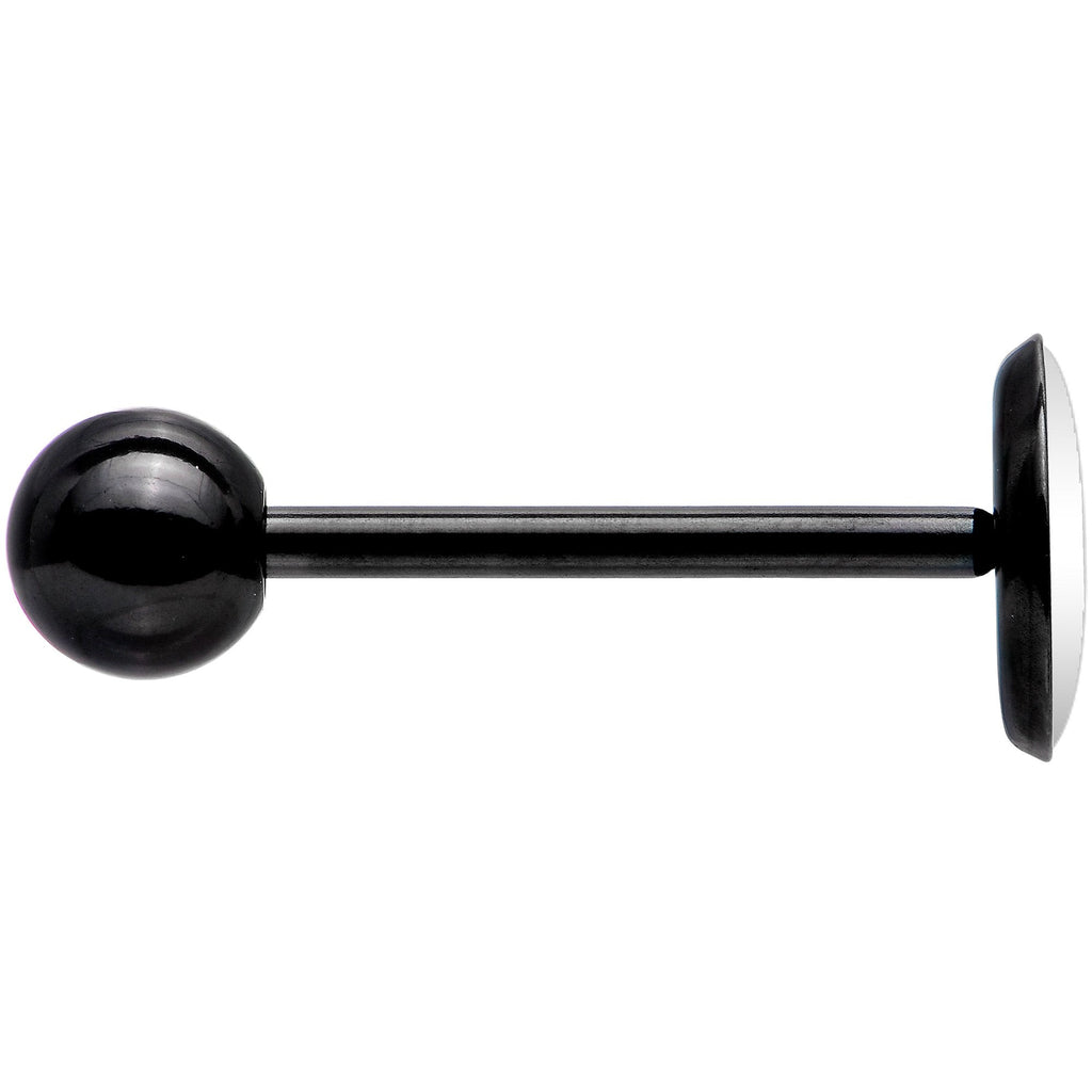 Green Black Skull Black Barbell Tongue Ring