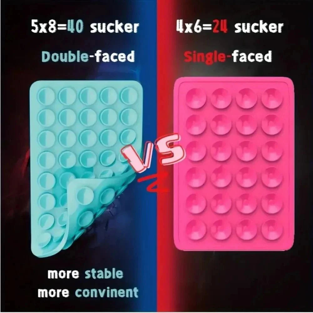 Silicone Suction Phone Holder | Wall Mount Bracket for Hands-Free Viewing