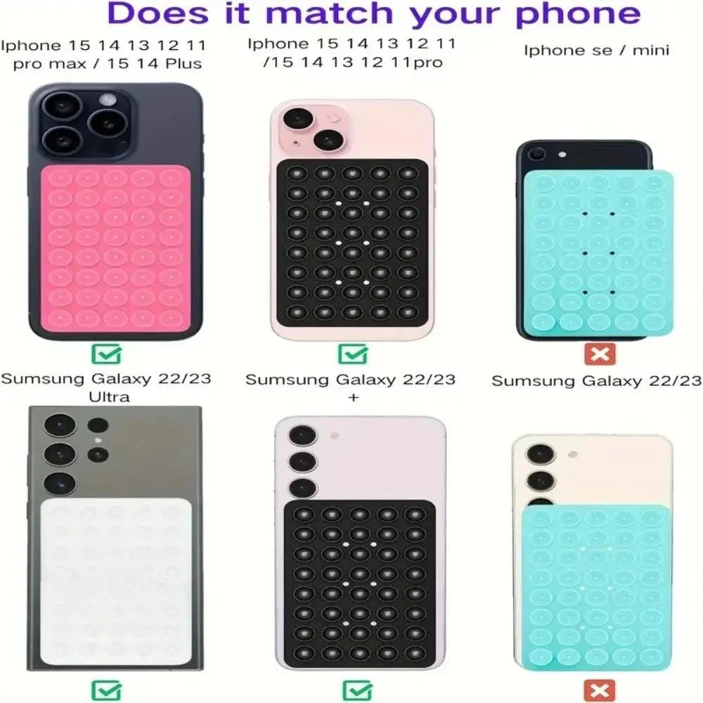 Silicone Suction Phone Holder | Wall Mount Bracket for Hands-Free Viewing